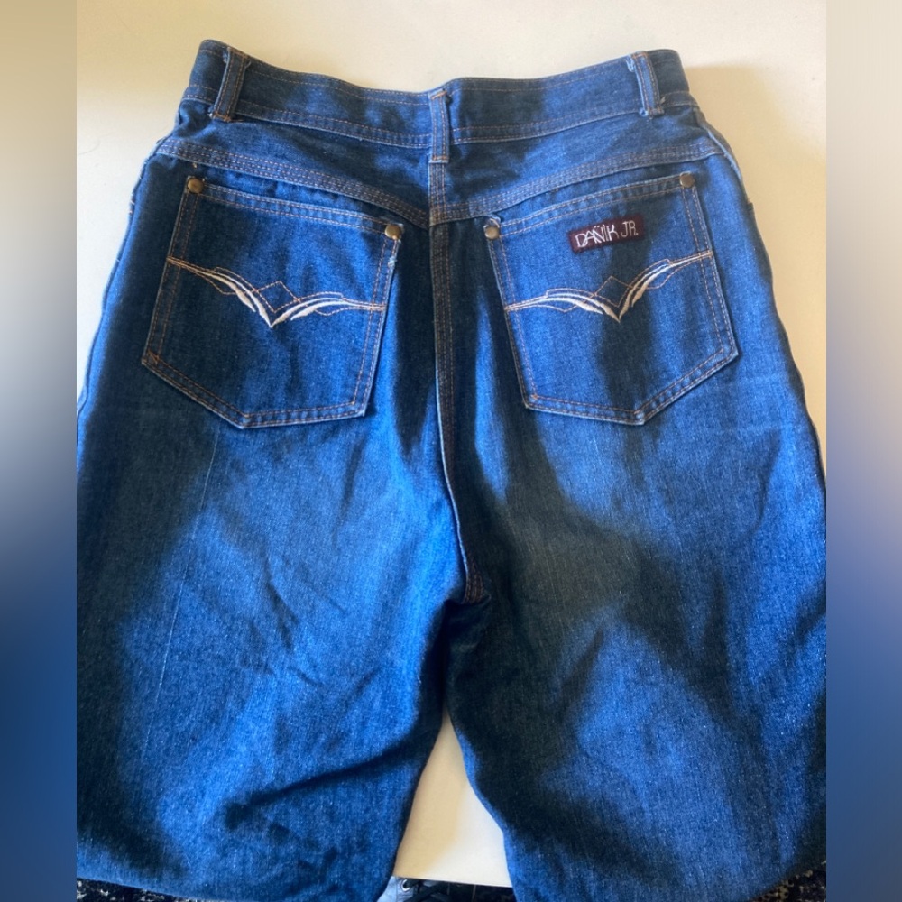 Vintage 70’s 1970’s Danik Jr. High Waist jeans denim blue straight leg 25